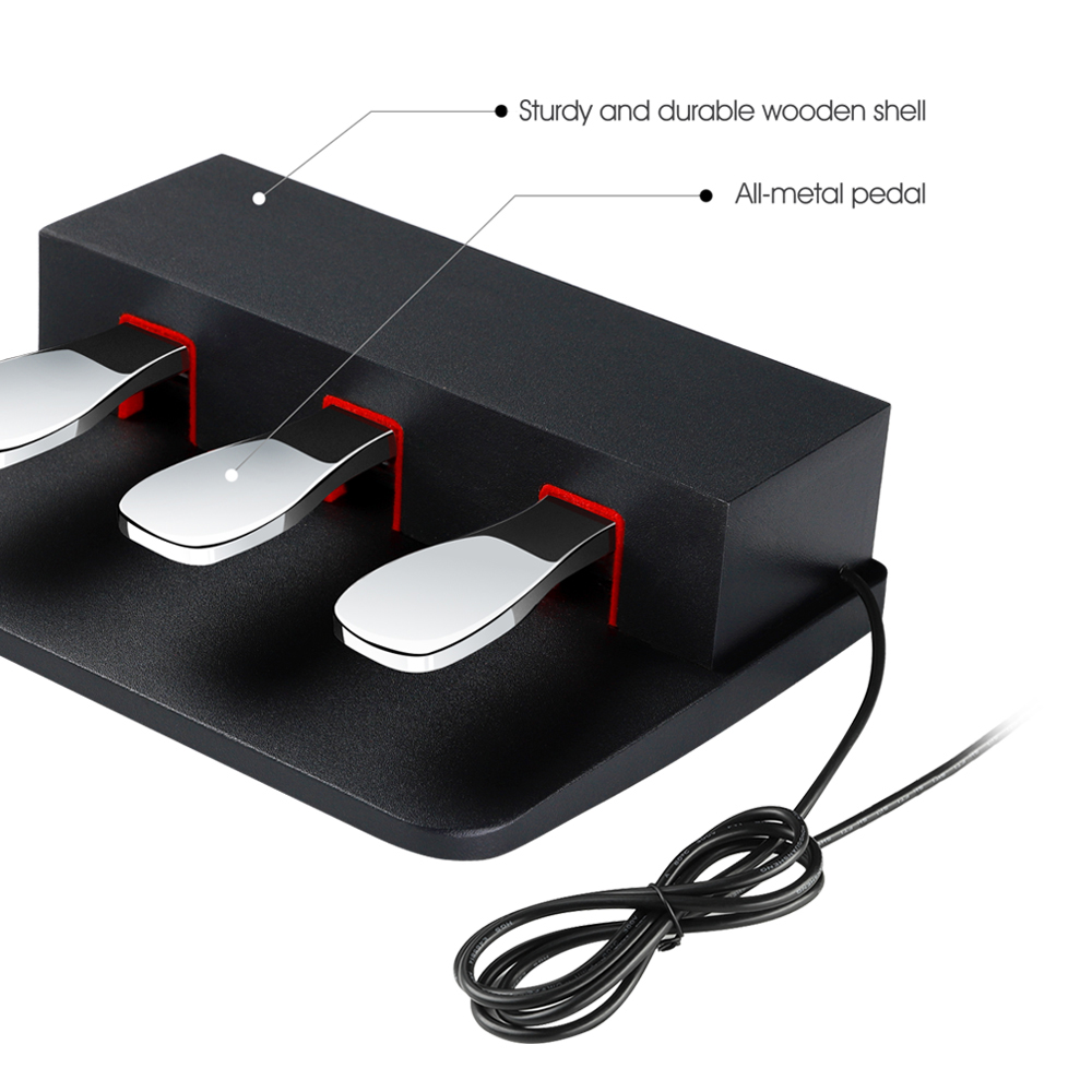 P3R1 3 pedal for digital keyboard piano Three foot pedal unit